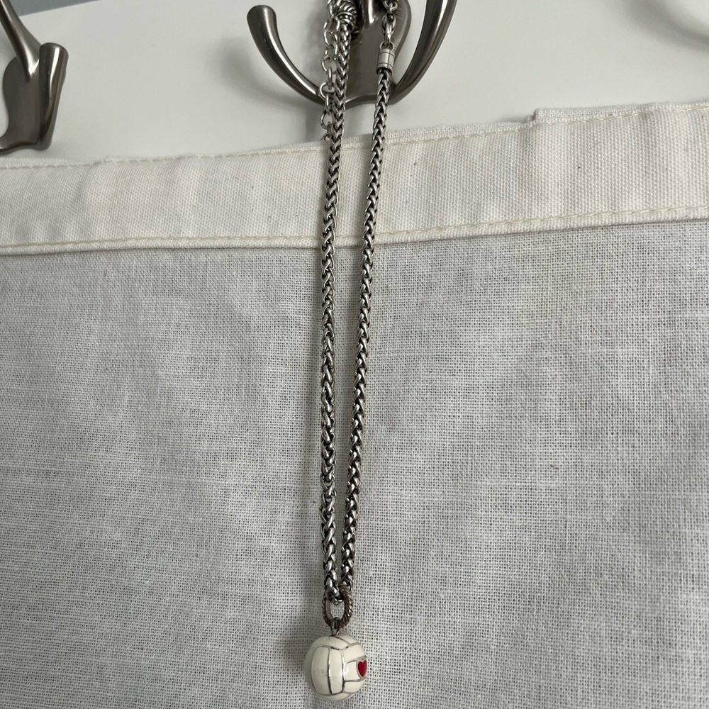 Brighton Silver Volleyball Pendant Necklace - Picture 2 of 4